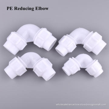 Watering Equipments 1pc 20~32mm PE Elbow Quick Connector Agricultural Irrigation System Tube Joint Greenhouse Garden Water Pipe Fittings